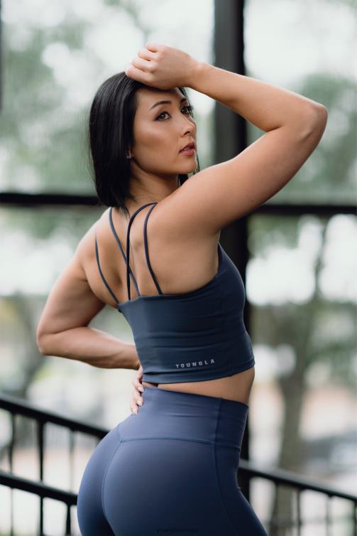 YoungLA kvinnor w310 progress sport-bh glöm mig inte blå Kläder 62TXL1016