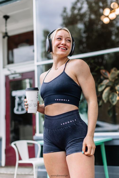 YoungLA kvinnor w311 carbon cross back sport-bh grå tvätt Kläder 62TXL1005