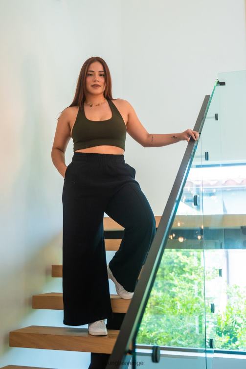 YoungLA kvinnor w201 fleecebyxor med vida ben elfenben Kläder 62TXL1142