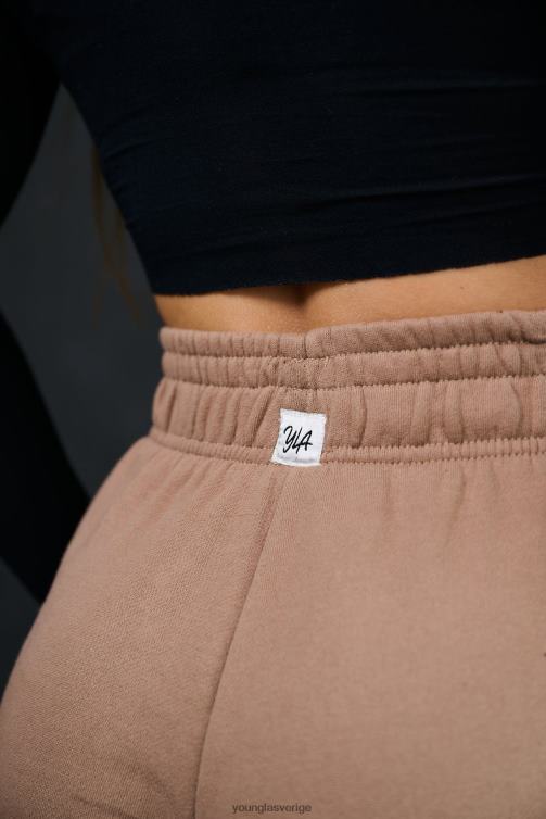 YoungLA kvinnor w201 fleecebyxor med vida ben mörk oliv Kläder 62TXL1143