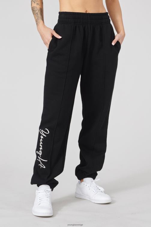 YoungLA kvinnor w202 script joggers 2.0 gråmelerad Kläder 62TXL1131