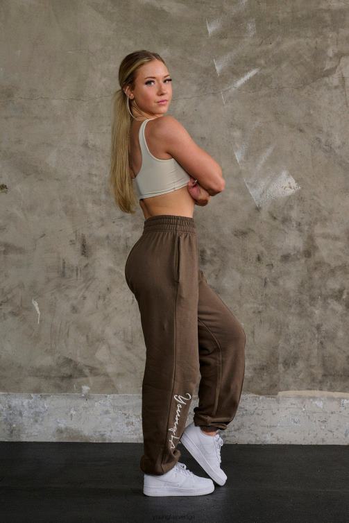 YoungLA kvinnor w202 script joggers 2.0 gråmelerad Kläder 62TXL1131