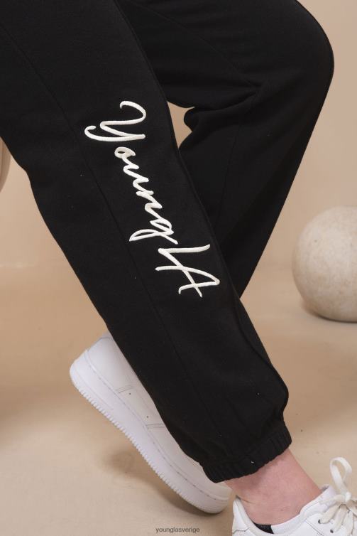 YoungLA kvinnor w202 script joggers 2.0 svart Kläder 62TXL1133