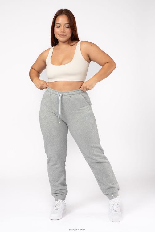 YoungLA kvinnor w207 trippelsträngad joggingbyxa gråmelerad Kläder 62TXL1136