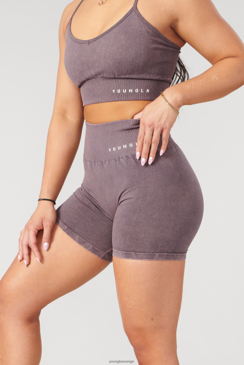 YoungLA kvinnor w111 carbon scrunch bikershorts plommontryffel Kläder 62TXL1112