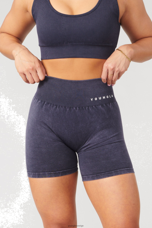 YoungLA kvinnor w111 carbon scrunch bikershorts svart tvätt Kläder 62TXL1110