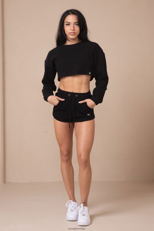 YoungLA kvinnor w113 peachy korta shorts svart Kläder 62TXL1100