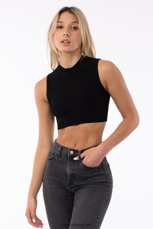 YoungLA kvinnor w301 contour ribbad tank blå dimma Kläder 62TXL1049