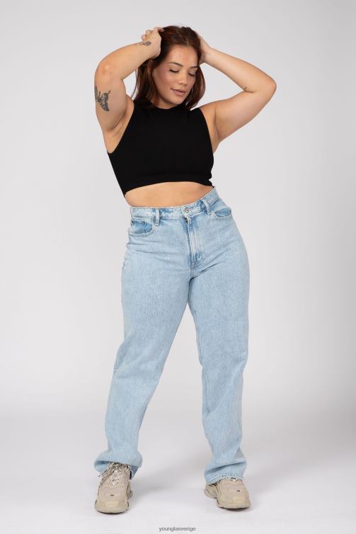 YoungLA kvinnor w301 contour ribbad tank vit Kläder 62TXL1050