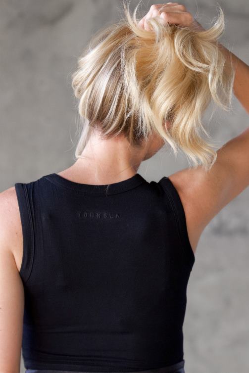 YoungLA kvinnor w302 linne med skärp svart Kläder 62TXL1044