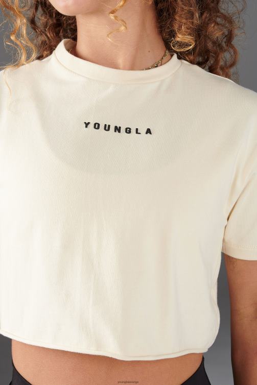 YoungLA kvinnor w403 etablerad beskuren t-shirt kallskum Kläder 62TXL1024