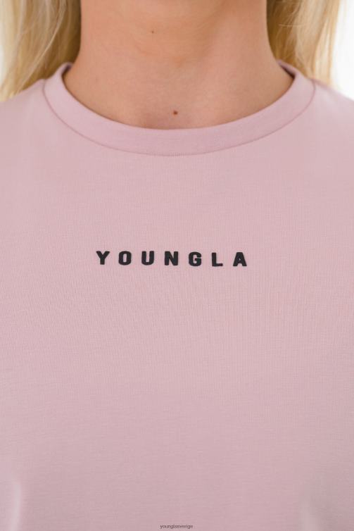 YoungLA kvinnor w403 etablerad beskuren t-shirt pistage grön Kläder 62TXL1026
