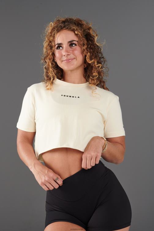 YoungLA kvinnor w403 etablerad beskuren t-shirt svart Kläder 62TXL1025