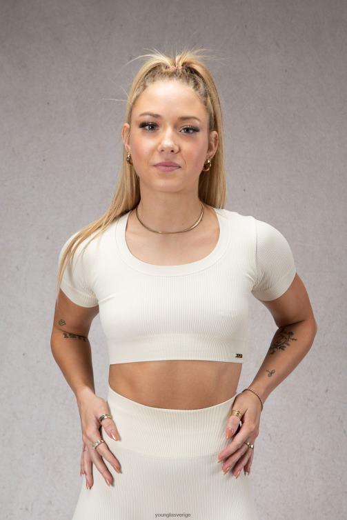 YoungLA kvinnor w405 confidence kortärmad odyssey grå Kläder 62TXL1072