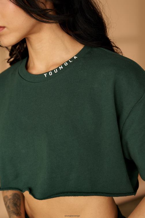 YoungLA kvinnor w407 super cropped t-shirt brun Kläder 62TXL1031