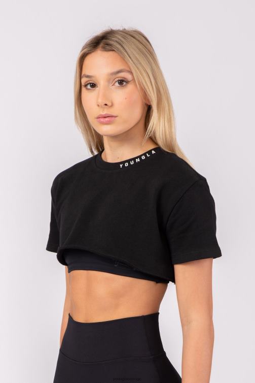 YoungLA kvinnor w407 super cropped t-shirt skog grön Kläder 62TXL1033