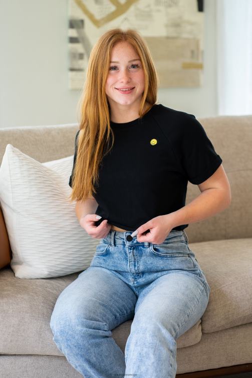 YoungLA kvinnor w411 raglan beskuren t-shirt dammig lila Kläder 62TXL1052