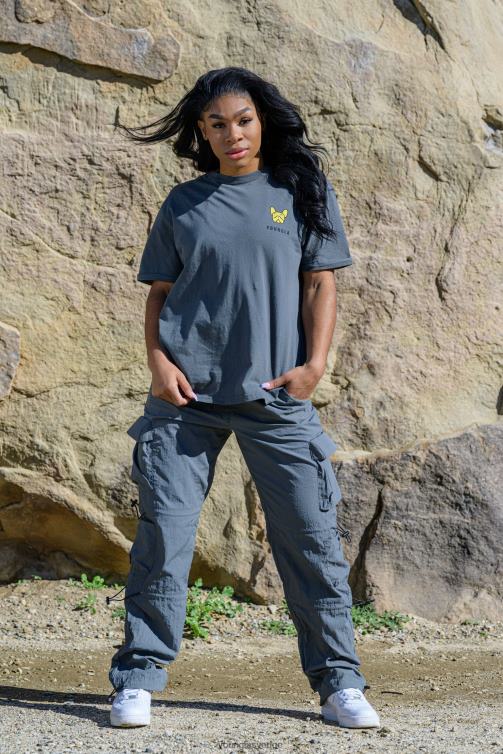 YoungLA kvinnor w417 iggy oversized t-shirt svart Kläder 62TXL1058