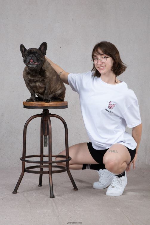 YoungLA kvinnor w417 iggy oversized t-shirt vit Kläder 62TXL1059