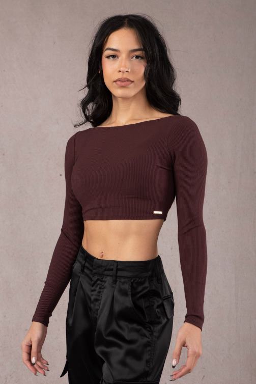 YoungLA kvinnor w419 grace cropped top svart Kläder 62TXL1046