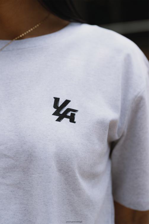 YoungLA kvinnor w421 trippy oversized t-shirt ljung vit Kläder 62TXL1079