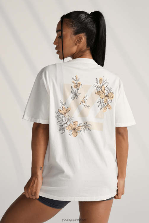 YoungLA kvinnor w424 block oversized t-shirt dämpat bär Kläder 62TXL1083