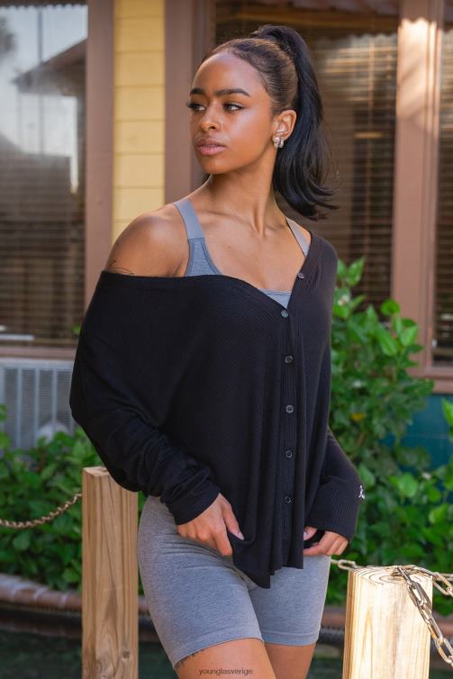 YoungLA kvinnor w415 café cardigan blond stek Kläder 62TXL1193