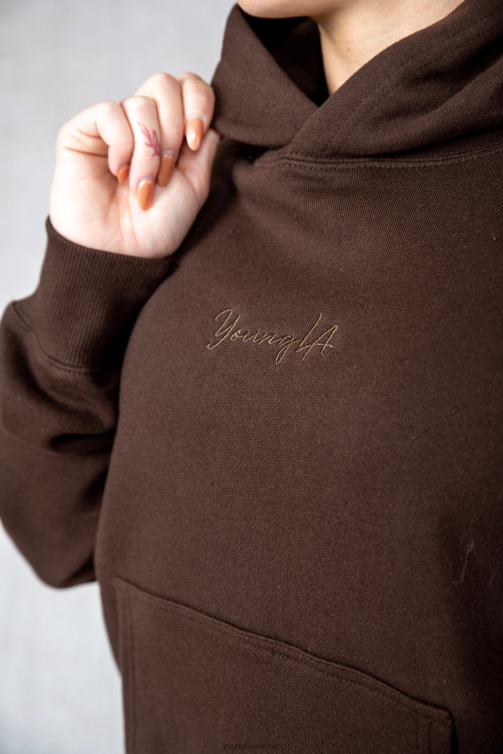 YoungLA kvinnor w502 huvtröja brun Kläder 62TXL1192