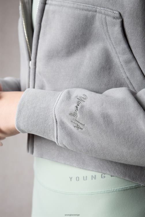 YoungLA kvinnor w503 oumbärlig luvtröja med dragkedja svart Kläder 62TXL1178