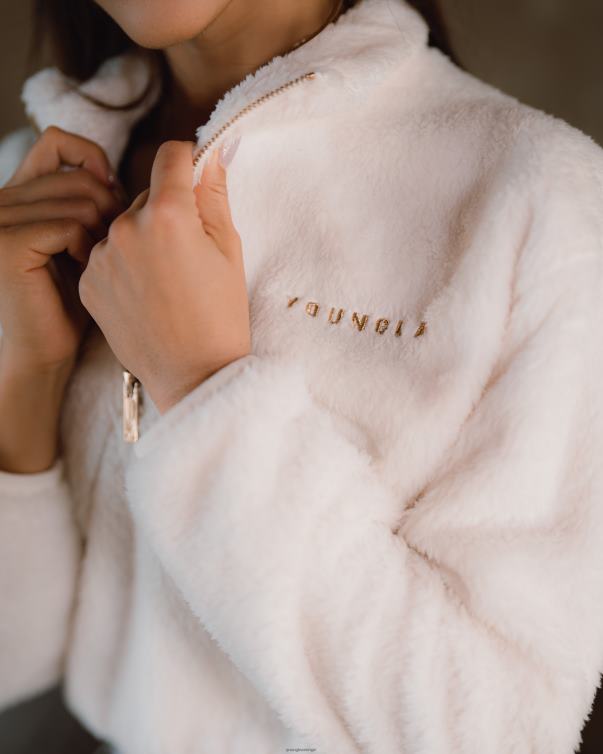 YoungLA kvinnor w506 teddy fleece tröja kamel Kläder 62TXL1201