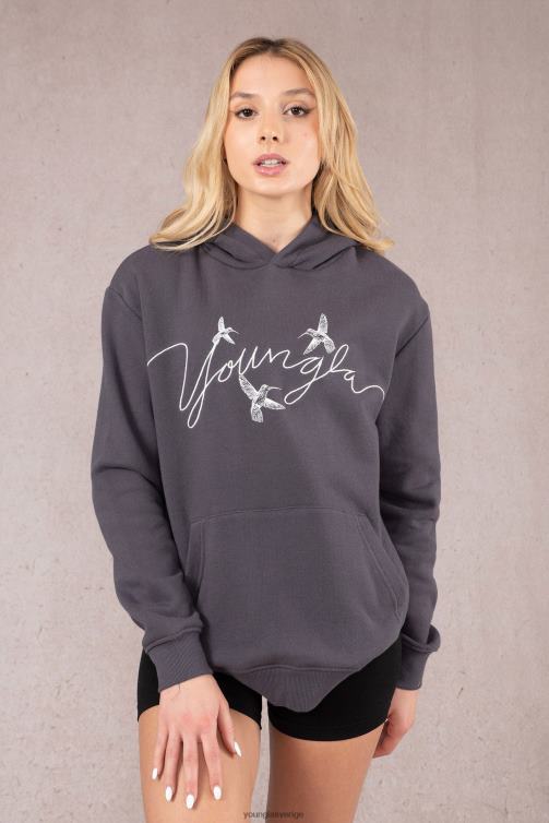 YoungLA kvinnor w509 hummingbird oversized hoodie ben Kläder 62TXL1184