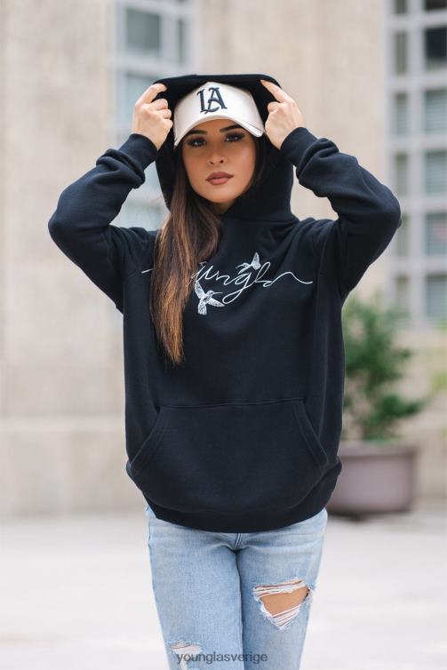 YoungLA kvinnor w509 hummingbird oversized hoodie mörk oliv Kläder 62TXL1188
