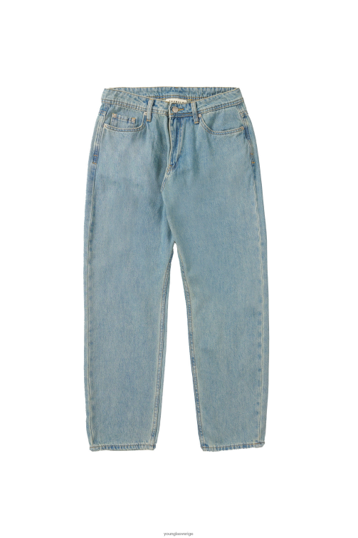YoungLA män 609 - baggy jeans ljusblå tvätt Kläder 62TXL755