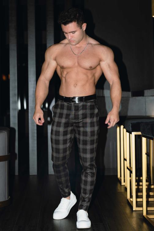 YoungLA män 615 nya dress byxor svart brun Kläder 62TXL749