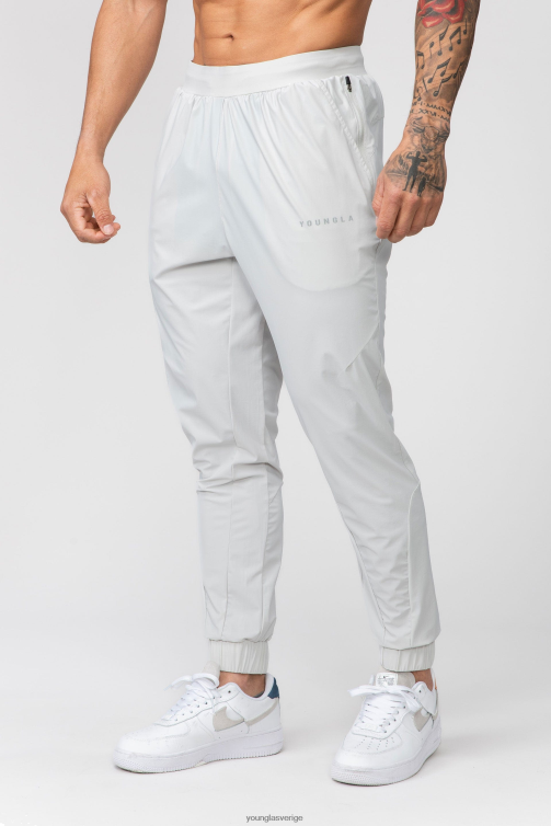 YoungLA män 237 joggingbyxor i nylon ljusgrå Kläder 62TXL900