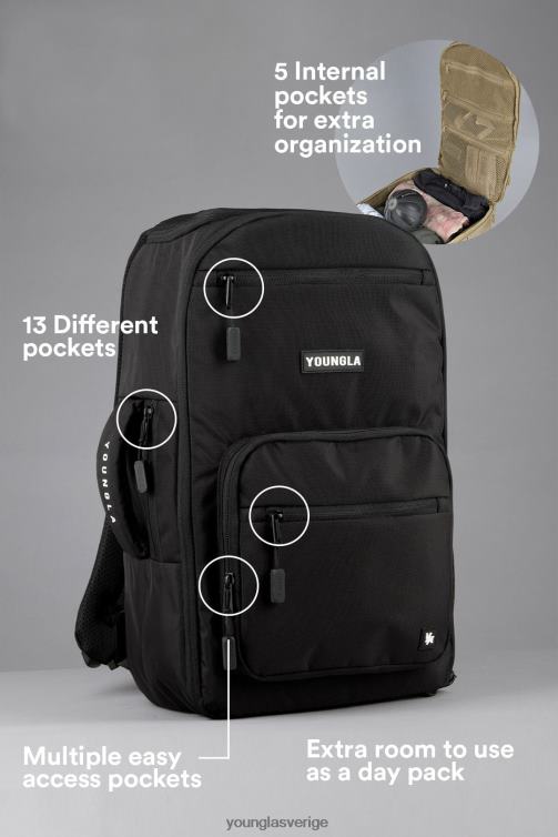 YoungLA män 730 expeditionsryggsäckar röd tillbehör 62TXL966