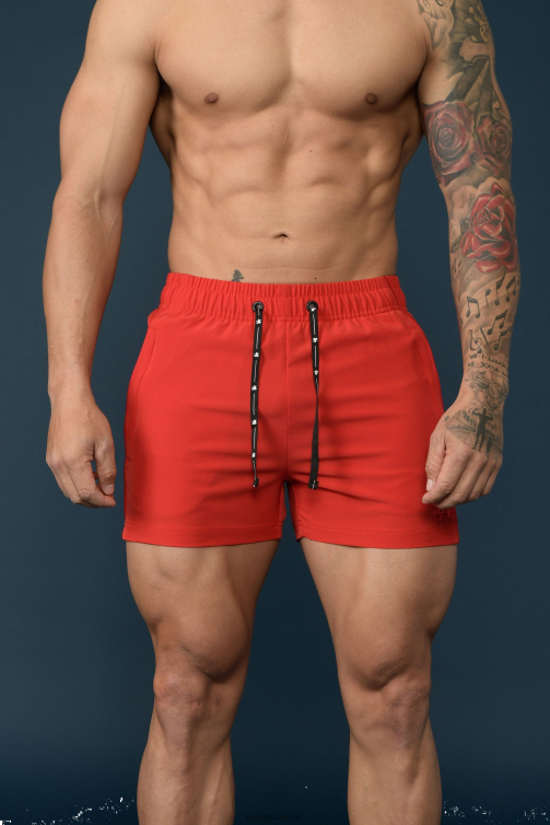 YoungLA män 101 bodybuilding shorts röd Kläder 62TXL686