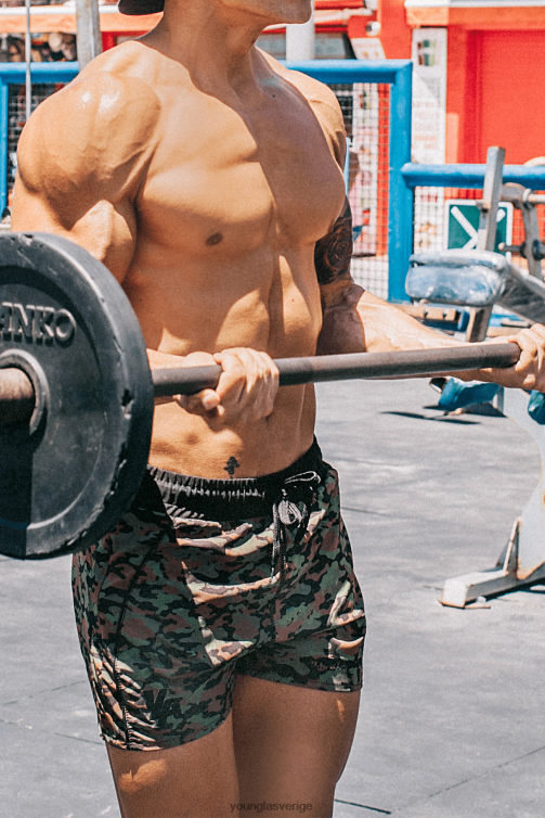 YoungLA män 101 bodybuilding shorts röd Kläder 62TXL686