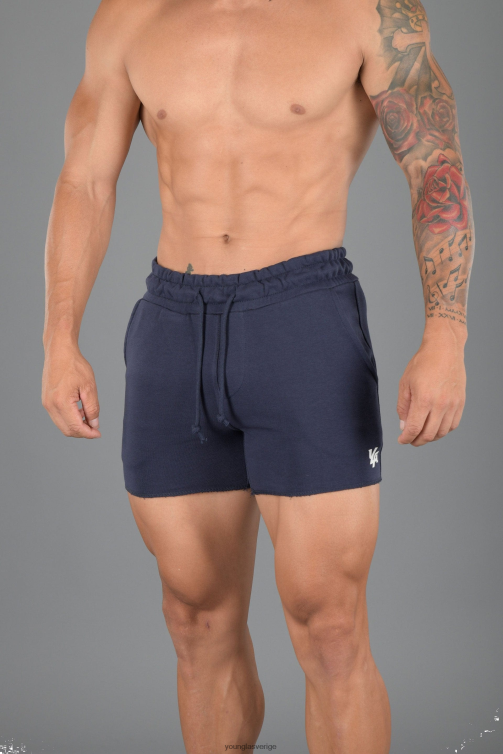 YoungLA män 102 bodybuilding shorts i fransk frotté Marin Kläder 62TXL662