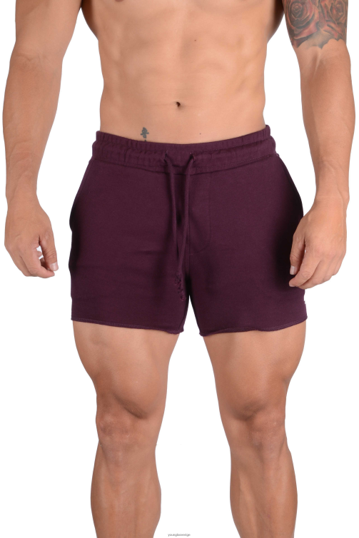 YoungLA män 102 bodybuilding shorts i fransk frotté lila Kläder 62TXL653
