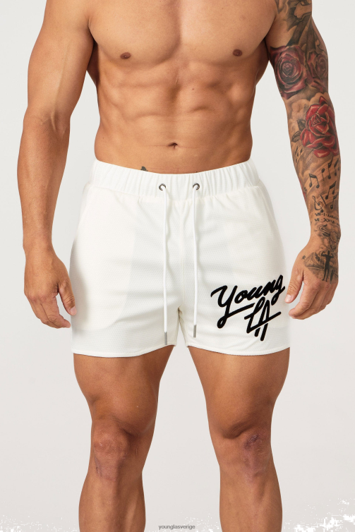 YoungLA män 104 äldre shorts off-white Kläder 62TXL518