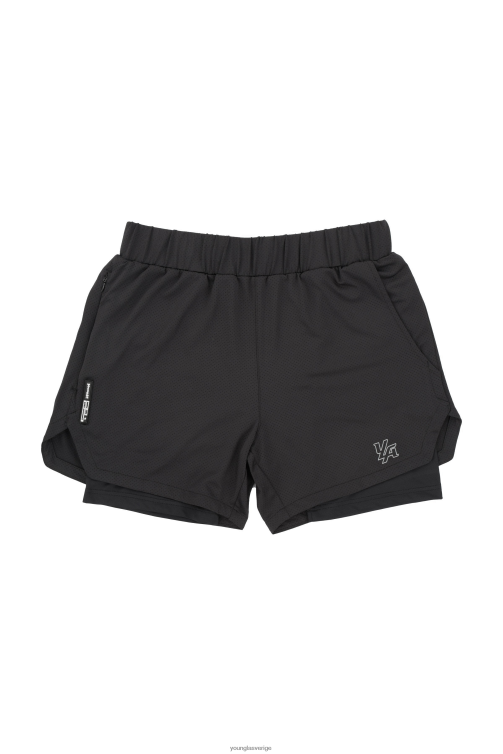YoungLA män 105 kompressionshorts 2.0 helt svart Kläder 62TXL569