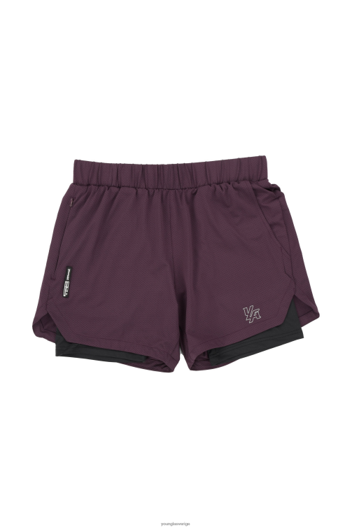 YoungLA män 105 kompressionshorts 2.0 plommon/svart Kläder 62TXL572