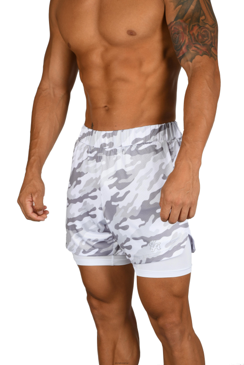 YoungLA män 105 kompressionshorts 2.0 vit camo/vit Kläder 62TXL564