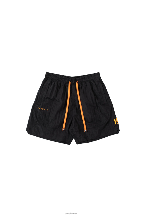 YoungLA män 109 retroshorts helt svart Kläder 62TXL593