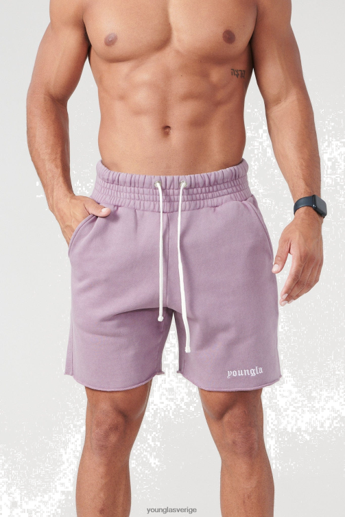 YoungLA män 110 san diego frottéshorts lavendel tvätt Kläder 62TXL539