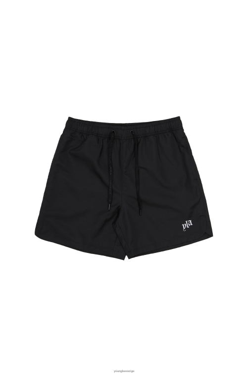 YoungLA män 123 pastellfärgade flowshorts svart Kläder 62TXL476