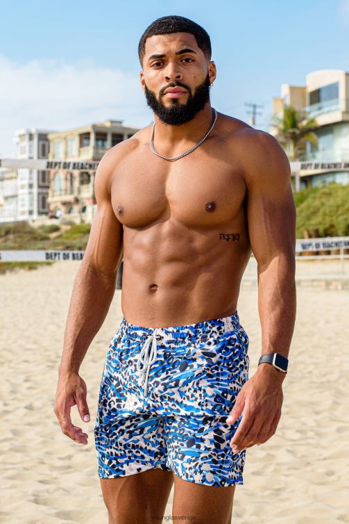 YoungLA män 128 abstrakta badshorts \'22 förklädd tiger Kläder 62TXL707