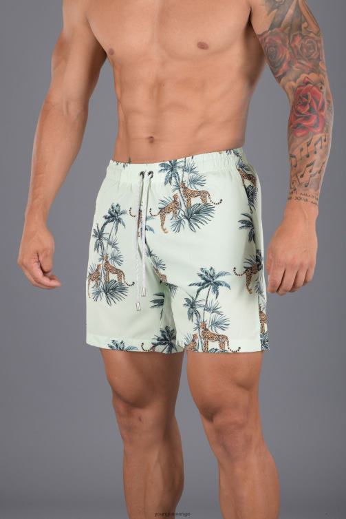 YoungLA män 128 abstrakta badshorts \'22 förklädd tiger Kläder 62TXL707