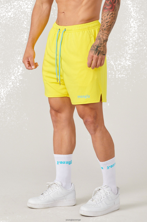 YoungLA män 134 set med shorts och strumpor gul Kläder 62TXL500